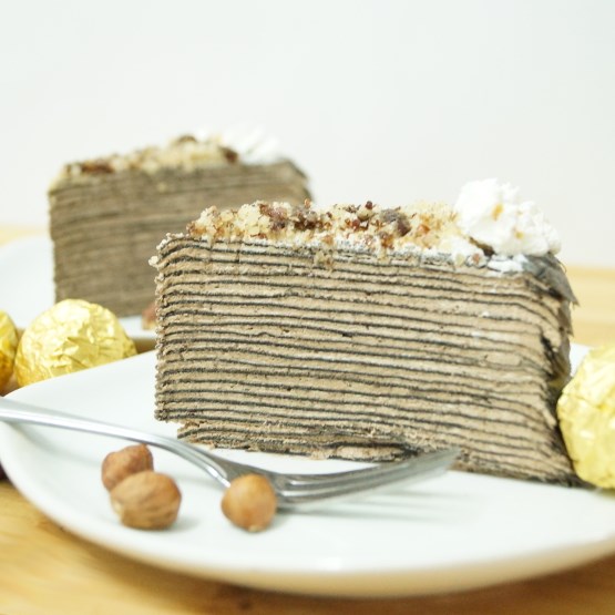 Chocolate Hazelnut Birthday Crepe Cake Chocolate Hazelnut Birthday Crepe Cake