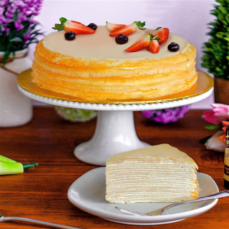 Vanilla Mille Crepe Cake | Premium Handmade by♥