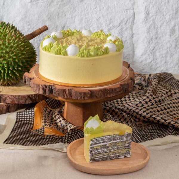 24K Musang King Durian Crêpe (Slice) - Image 3