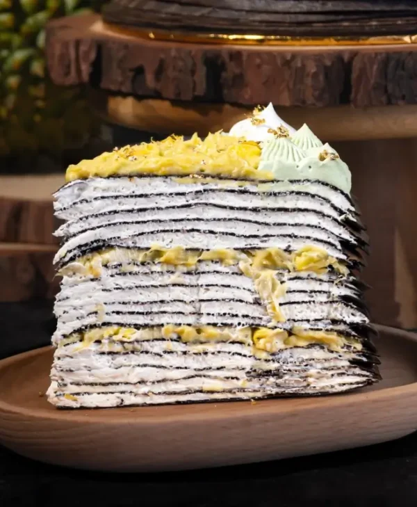 24K Musang King Durian Crêpe (Slice)