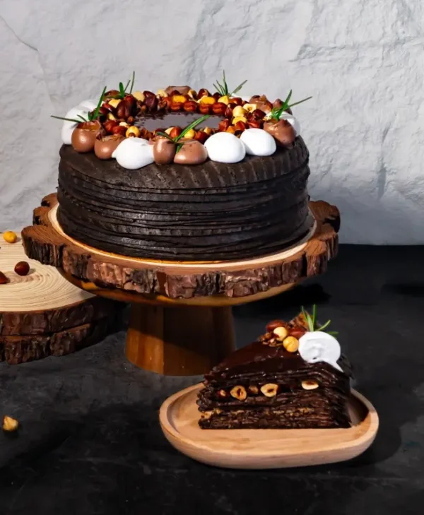Alternative view of Callebaut® Hazelnut Dark Chocolate Crêpe (Slice)