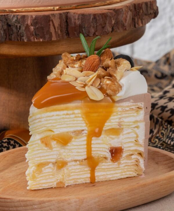 Salted ZERO Caramel Almond Vanilla Crêpe (Slice)