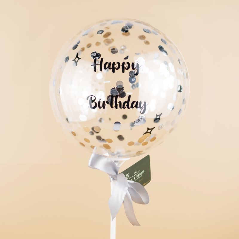 10″ Silver Confetti
